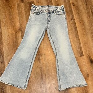 Women's Flared Light Blue Jeans